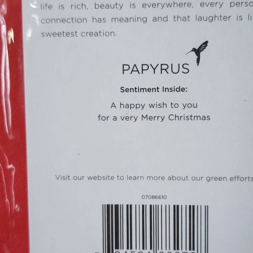 Papyrus Christmas Card Felt Applique Santa Reindeer Snowman Tree 07086610